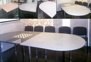 Stół pokryty powłoką cementową Terra Fresco